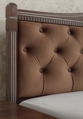 Кровать Прованс с патиной, фрезеровкой, мягкой спинкой и подъёмным механизмом Ромбы