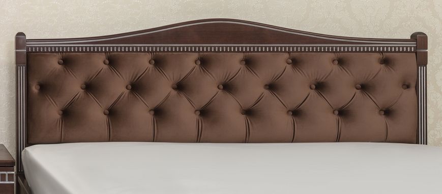 Кровать Прованс с патиной, фрезеровкой, мягкой спинкой и подъёмным механизмом Ромбы